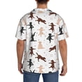 thumbnail image 3 of Fuzoiu Yoga Labrador Retriever Print Men's Casual Short,Men's Short Sleeve Shirt,Mens Casual Button Down Shirts,Cuban Collar Summer Shirt for Beach, Vacation, and Outdoor Activities-Large, 3 of 5