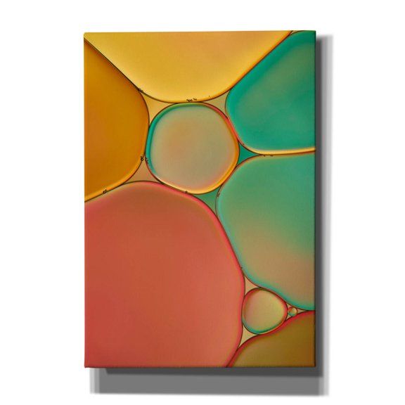 Epic Graffiti 'Red Yellow and Green Drops' by Cora Niele, Canvas Wall Art, 18"x26"