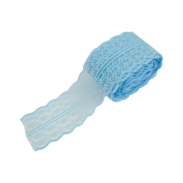 Naiovety Diseños creativos con cinta de encaje blanco: tela multifuncional y ampliamente utilizada que se siente cómoda. Artesanía cielo azul