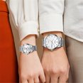 thumbnail image 3 of GUANQIN Women Men Couple Calendar Week Rhinestone Vintage Analog Automatic Self-Winding Mechanical Wrist Watch Stainless Steel Sapphire Crystal Waterproof Luminous Business Clock, 3 of 6