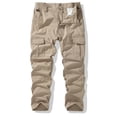 thumbnail image 2 of SELONE Cargo Pants for Men with Pockets Elastic Waist Joggers Relaxed Outdoor Trousers Hiking Winter Pants Khaki 34, 2 of 7