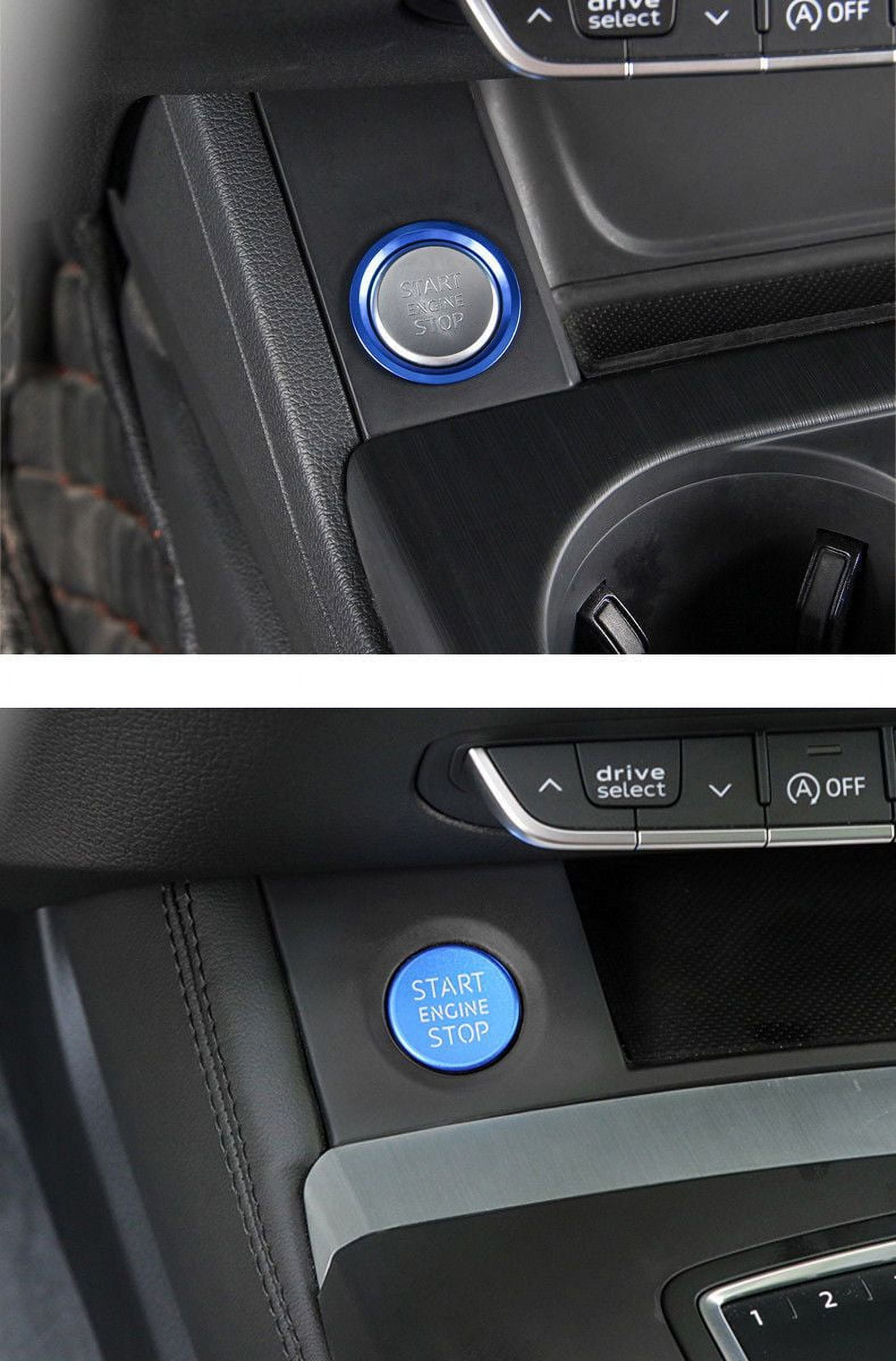 Xotic Tech Blue Start Engine Stop Push Button Cover Ring Fit Audi A4 A5 Q5  S Line Style Start Stop Button Decor