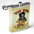 thumbnail image 2 of American Art Decor 8 oz Liquor Flask – Top Dog Bourbon Stainless Steel Hip Flask | Heavy Duty, Leak - Proof | Novelty, Funny Flask for Men and Women (5.5" x 4" x 1.25"), 2 of 7