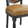 thumbnail image 6 of Modway Emanate Vintage French Vegan Leather Dining Side Chair in Black Tan, 6 of 8