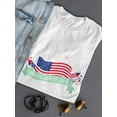 thumbnail image 3 of 4Th Of July American Flag Shaped T-Shirt Women -Image by Shutterstock, Female XX-Large, 3 of 4