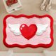 thumbnail image 5 of Corazón Decoraciones para el Hogar Corazón Impresión en Forma de Alfombra 40x60cm Faux Cachemire Poliéster Antideslizante Corazón en Forma de Alfombra para la Entrada Al Lado de la Cama, 5 of 6