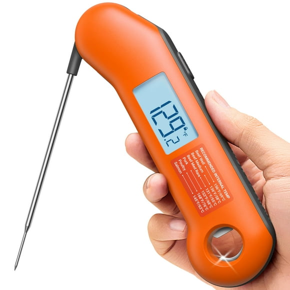 Thermomètre à Viande Professionnel Numérique, Lecture Instantanée Ultra-Rapide en 0,5 Sec, Certifié NIST &Acirc;&plusmn;0.5&Acirc;&deg;F Précision, 100 % Étanche, Aut