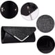 thumbnail image 3 of Bolso de mano de sobre ZHCH con lentejuelas brillantes plateadas para mujer negro, 3 of 5