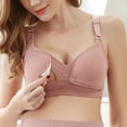 thumbnail image 2 of Maternity Nursing Bra Seamless Comfort Wireless Front Closure Plus Size Support For Breastfeeding Casual Holiday Wear, 40, Watermelon Red, 2 of 4
