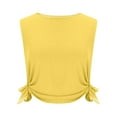 thumbnail image 5 of Kaemgyyd Workout Tank Tops for Women Soft Loose Fit Sleeveless Tshirts Casual Crew Neck Side Tie Knot Running Yoga Tee Outfits, 5 of 7