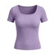 thumbnail image 5 of Neewe Womens Short Sleeve Casual Shirts Plain Square Neck Business Tunic Tops 2026 Fitted Basic Office Blouses, 5 of 5