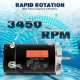 thumbnail image 2 of UST1102 Pool Pump Motor - 1HP Single Phase Pump Motors, Round Flange, 56J Frame, 3450 RPM, 115/230 Volts, 60HZ, 1.4 Service Factor, 2 of 7