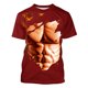thumbnail image 5 of Camisetas de Manga Larga de los Hombres Casual Muscle Print Graphic Tee, Camiseta de Cuello de Tripulación de Manga Corta para las Vacaciones Diarias, 5 of 6