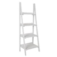 thumbnail image 2 of Fionafurn 4-Tier 49'' Ladder Shelf Bookshelf Bookcase Storage Display Plant Leaning Shelf White, 2 of 9