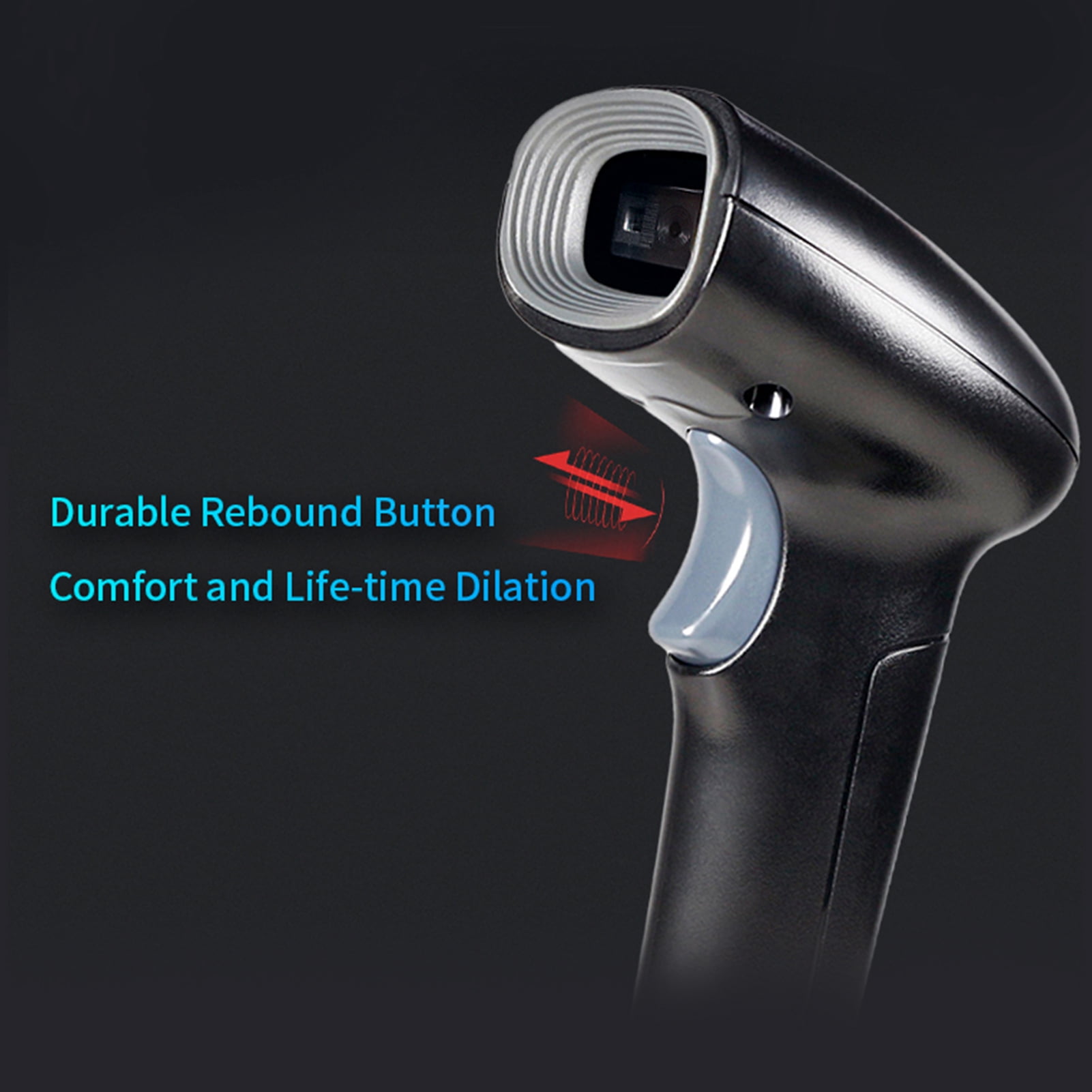 Nishore Barcode Scanner,Bar Code With Handheld Wired Bar Support Screen Code Library Book Scanner 1d 2d Code With Stand With Windows Xp/7/8/10 Retail Code Compatible With Stand Support Screen Dsfen