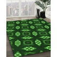 thumbnail image 3 of Ahgly Company Machine Washable Indoor Square Transitional Dark Forest Green Area Rugs, 6' Square, 3 of 7