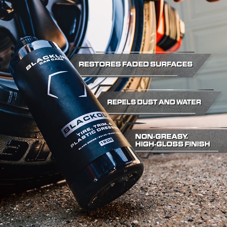 best black trim dressing Exoforma Black Trim Restorer - Restores Factory Black To Plastic Trim - Protects Against UV Rays - Unique Dye-Infused Formula Lasts 6+ Months