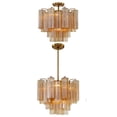 thumbnail image 3 of ADD-300-AG-AM Crystorama Lighting Addis - 4 Light Chandelier-13.75 Inches Tall and 17.75 Inches Wide-Aged Brass Finish-Amber Glass Color, 3 of 11