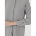 thumbnail image 5 of Long Aerobin Tunic With Hidden Button Back Gray, 5 of 5