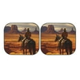 thumbnail image 5 of Lsque Western Desert Cowboy Cloud 2 PCS Windshield Sun Shade | CarFoldable Window Covers | Car Accessories Reflect UV for Universal Cars SUV Truck | Medium, 5 of 7