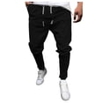 thumbnail image 2 of Fashion Gift! KUNPENG Casual Sports Pants Men's Loose Leggings Long womens tops Black L, 2 of 5