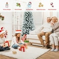 thumbnail image 6 of Gymax 4.5 FT Artificial Slim Christmas Tree Unlit Snow-Flocked Xmas Pencil Tree, 6 of 10