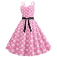 thumbnail image 4 of RMGVDSD Elegant Dresses For Women Vintage 1950S Polka Dot Party Dress Sleeveless Retro Evening Dresses A-Line Swing Sundress With Belt Vacation Sundress, 4 of 9