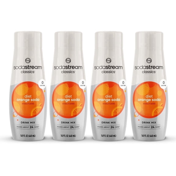 SodaStream Classics Diet Orange Drink Mix, 14.9fl oz, 4pk