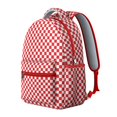 thumbnail image 2 of White Red Checkered Backpack for School,Cute School Bag,Schoolbag with Adjustable Shoulder Straps & Padded Back,15.3"x11"x7.1"., 2 of 6