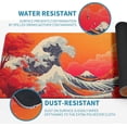 thumbnail image 6 of Japanese Sea Wave Mouse Pad Red Desk Mat XL Mouse Gaming Pads, Sea Keyboard Pads Extra Large Desktop Computer Mats with Non-Slip Base & Stitched Edges, Vintage Office Decor 31.5x11.8, 6 of 6