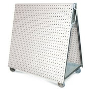 Triton Products® LocBoard 48"L x 46"H x 26-5/8"W Aluminum Frame Tool Cart with Tray and LocBoard