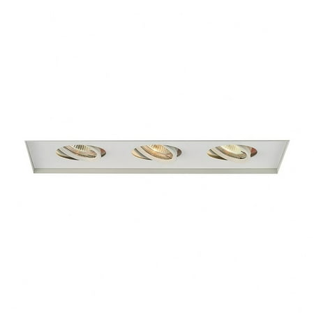 

WAC Lighting Low Voltage Multiple 3-Light Aluminum Invisible Trim in White