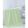 thumbnail image 3 of Sage Green Towel Set of 3, Soft Microfiber Bath Towels, Hand Towel, Washcloths, Grid Checkered Plaid Gingham Lattice Trellis Quick-Dry Absorbent Towels for Bathroom Kitchen Hotel Beach Gym Spa, 3 of 7