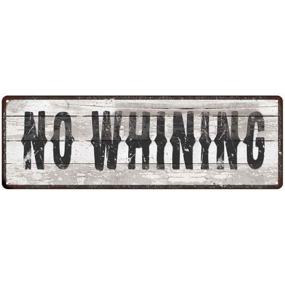 no whining ship lap look country chic 6x18 metal sign wall decor 206180044100