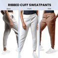 thumbnail image 4 of Paquete de 3 pantalones de chándal Common Stitch para mujer, pantalones de chándal acogedores para mujer, pantalones de yoga de forro polar para mujer (disponibles en Plus), 4 of 7