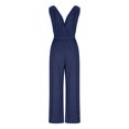thumbnail image 5 of Inleife Sleeveless Jumpsuit Wrapped V Neck Elegant For Womens Dressy Casual Romper Outfits Navy S, 5 of 7