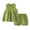 Green, variant on Baby Girls Outfits Spring Summer Solid Lace Cotton Ribbed Sleeveless Vest Shorts Set Kids Clothes Beige 0 Months-6 Months