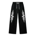 thumbnail image 4 of CONZONE Toddler Boys Baggy Sweatpants Y2K Graphic Joggers for Boys Drawstring Fall Winter Athletic Trousers with Pockets, 4 of 5