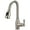 Brushed Nickel, variant on Olympia Faucets K-5040-ORB Accent 1.5 GPM Single Hole Kitchen Faucet - Bronze