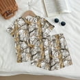 thumbnail image 4 of Grblisyd Outfits for Girls 10-12 Camo Maple Leaf Print Short Sleeve Crew Neck Tee Shirt and Loose Shorts Set Cute Summer Outfits, 4 of 6