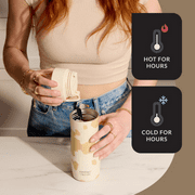 Contigo x Ally Love Autoseal West Loop Vacuum-Insulated Stainless Steel Travel Mug with Easy-Clean Lid, 16 oz, Oatmilk
