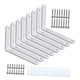 thumbnail image 3 of Juego de 8 soportes de esquina resistentes con tornillos para estantes de pared, soportes en L Blanco, 3 of 9