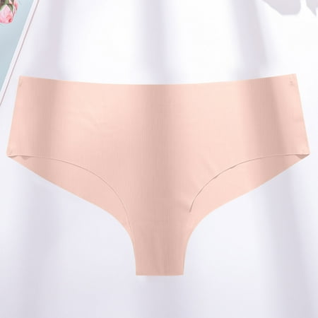 Discount Bonanza  Womens Seamless Underwear  Low Waist  Plus Size  Solid Color  Comfortable Fit  Daily Wear  Breathable Material  Stylish  All-Day Comfort  Womens Plus Size Shirts | Beige L