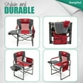 thumbnail image 6 of Sunnyfeel Camping Directors Chair, Heavy Duty,Oversized Portable Folding Chair with Side Table, Pocket for Beach, Fishing,Trip,Picnic,Lawn,Concert Outdoor Foldable Camp Chairs, 6 of 9
