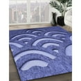 thumbnail image 3 of Ahgly Company Machine Washable Indoor Rectangle Transitional Sky Blue Area Rugs, 8' x 10', 3 of 7