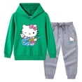 thumbnail image 5 of Hello Kitty-suéter con capucha para niña, pantalones, ropa de dos piezas para niño, conjunto de bebé de manga larga de algodón puro, moda bonita, 5 of 5