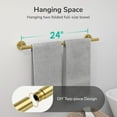 thumbnail image 2 of Fil-fresh Towel Bar Brushed Gold 24 Inch, Wall Mounted Bathroom Towel Rack, SUS304 Stainless Steel Towel Rod, Modern Home Decor, Total Length 26 Inch, 2 of 9