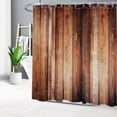 thumbnail image 2 of Western Country Barn Door Shower Curtain Decor, Rustic Brown Wood Farmhouse Style Shower Curtains for Bathroom 72X84 inch Polyester Fabric Bathroom Decoration Bath Curtains Hooks Included, 2 of 6