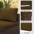 thumbnail image 3 of HONEY HOME 14 Piece Patio Sectional Cushions Relacement, 4" Outdoor Furniture Couch Cushion Fits 6-Seat Rattan Conversation Set, Waterproof, Fade-Resist, 3 of 7