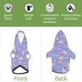 thumbnail image 5 of Goofa Butterflies And Flowers Pattern Small Dog Sweater Hoodies Pet Grey Hooded Soft Fleece Sweatshirts with Pocket Fall Winter Puppy Cat Sweaters Warm Clothes-Large, 5 of 8